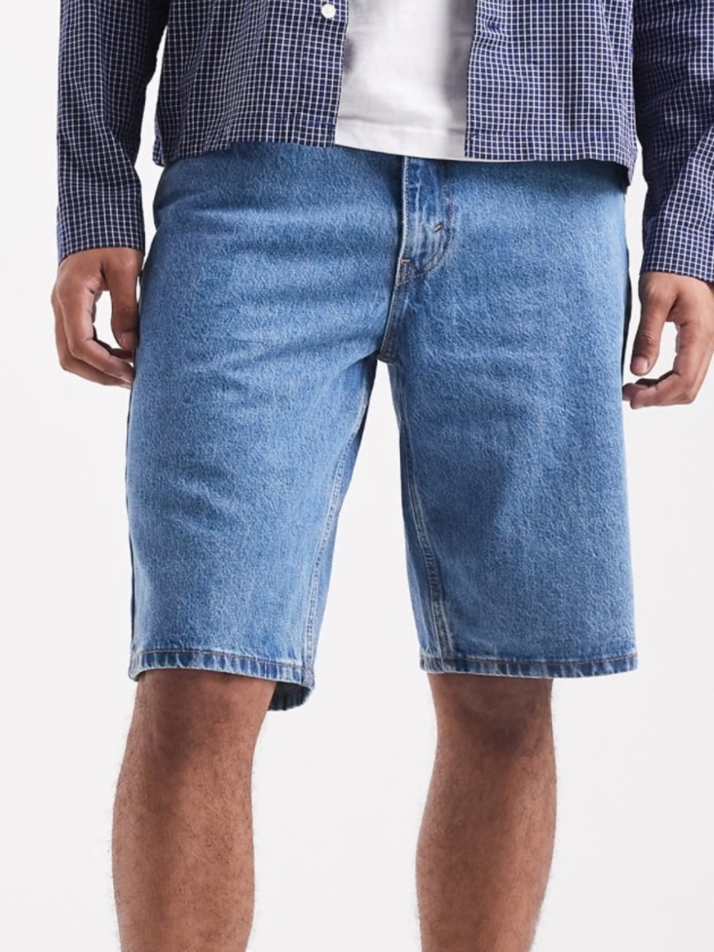 LEVI’S Style 469 Loose Relaxed fit denim shorts High Rise Medium Blue Wash Sz 32